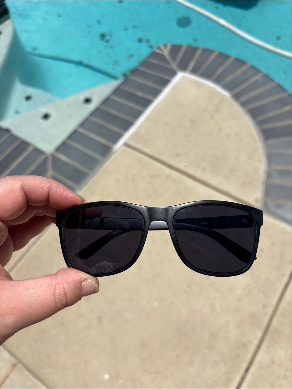 Matte Black Sunglasses with Dark Lenses